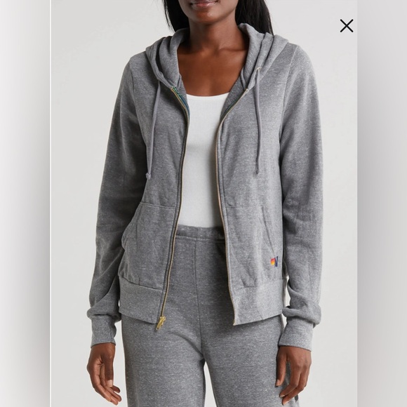 Aviator Nation Jackets & Blazers - Aviator Nation Gray Bolt Hoodie